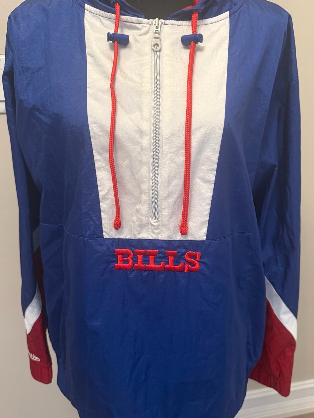 Mitchell & Ness Women’s Blue White Buffalo Bills Windbreaker Good Condition